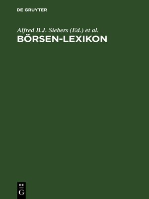 cover image of Börsen-Lexikon
